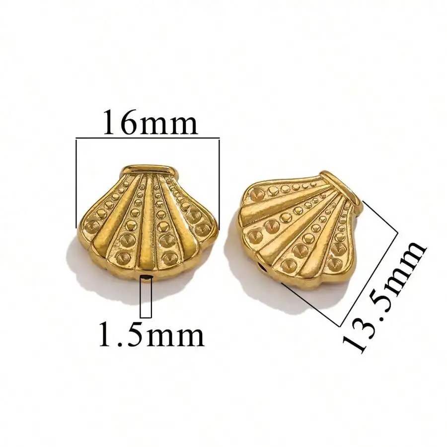 15 pcs/bag Stainless Steel Die-cast Large Hole Perforated Beads DIY Accessories