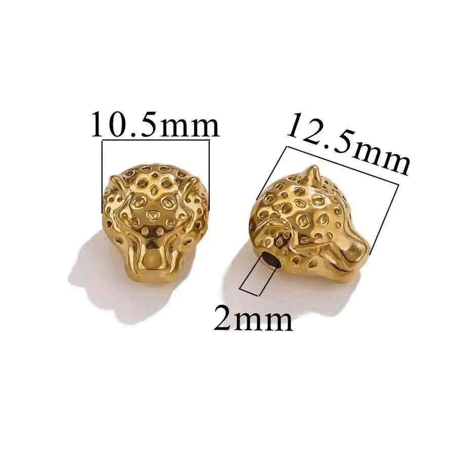 15 pcs/bag Stainless Steel Die-cast Large Hole Perforated Beads DIY Accessories