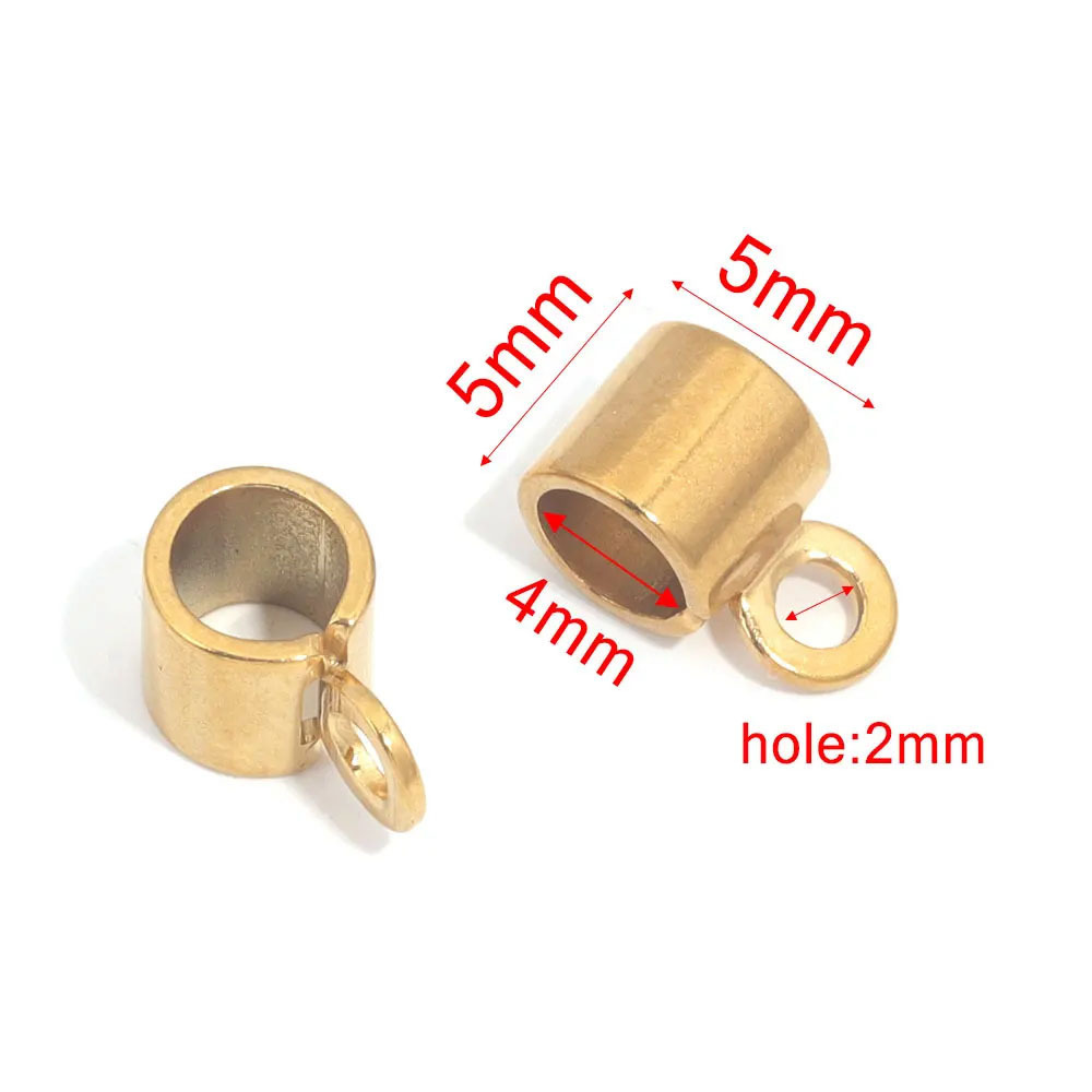 100 pcs/bag Stainless Steel Hole with Hanging Bead DIY Accessories