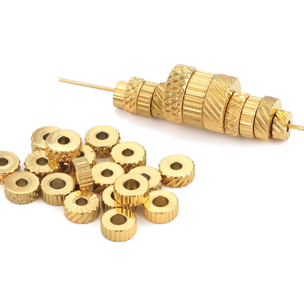 200 pcs/bag Stainless Steel Through-Hole Drill Flat Bead DIY Accessories