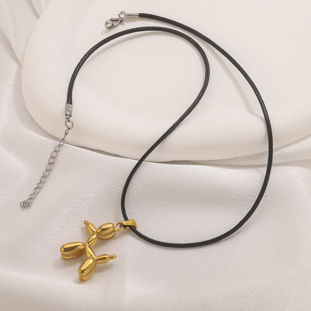 50 pcs/bag Stainless Steel Wax Cord Adjustable Necklace DIY Accessory