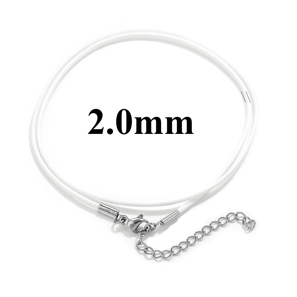 50 pcs/bag Stainless Steel Wax Cord Adjustable Necklace DIY Accessory