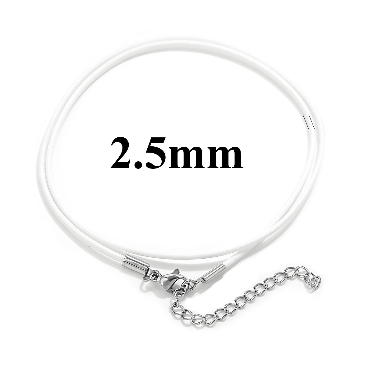 50 pcs/bag Stainless Steel Wax Cord Adjustable Necklace DIY Accessory