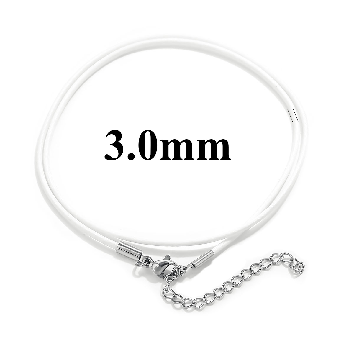 50 pcs/bag Stainless Steel Wax Cord Adjustable Necklace DIY Accessory