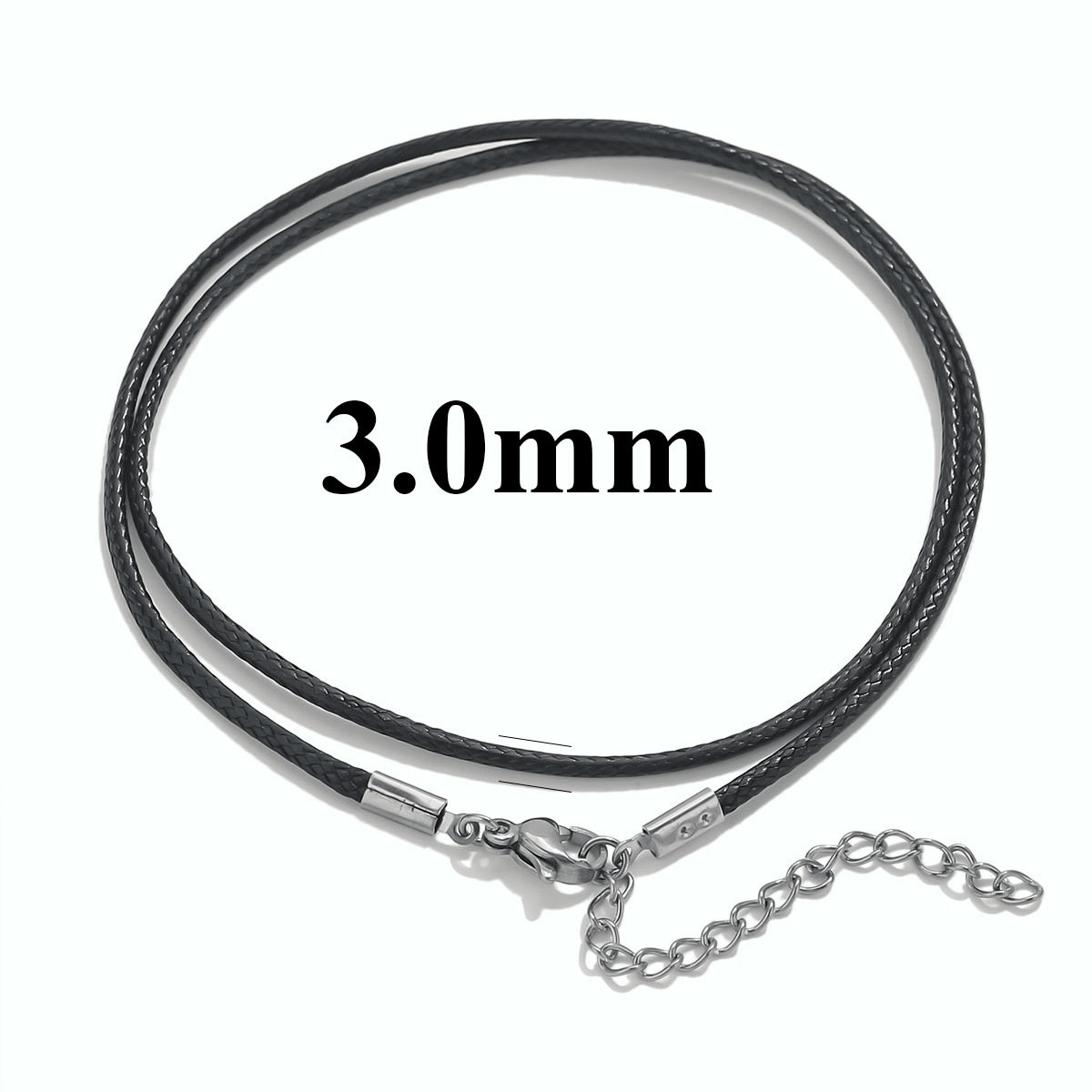 50 pcs/bag Stainless Steel Wax Cord Adjustable Necklace DIY Accessory