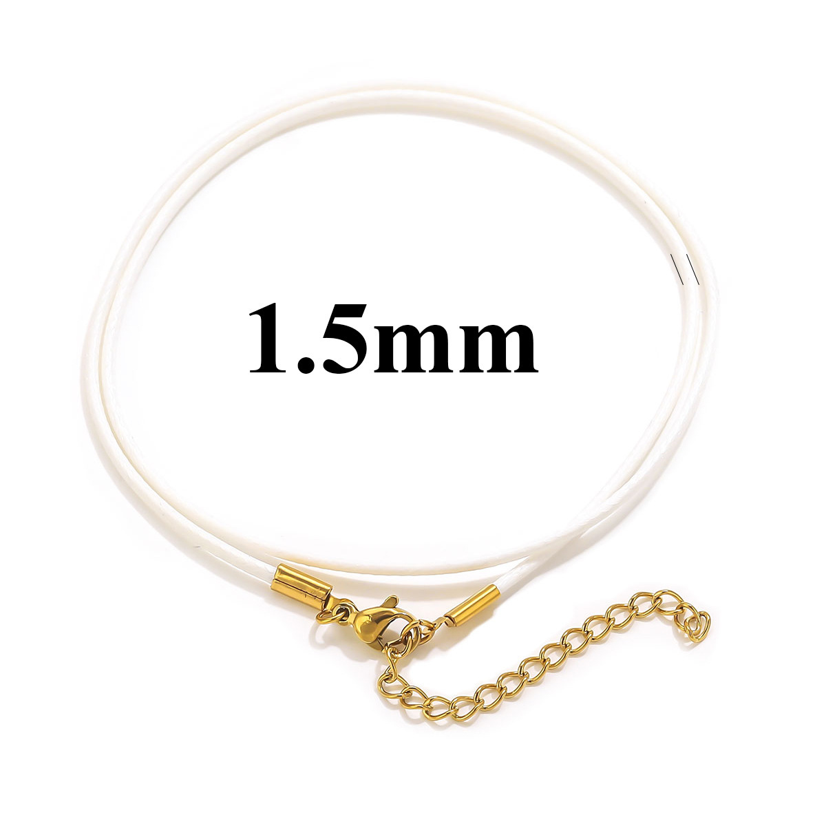 50 pcs/bag Stainless Steel Wax Cord Adjustable Necklace DIY Accessory