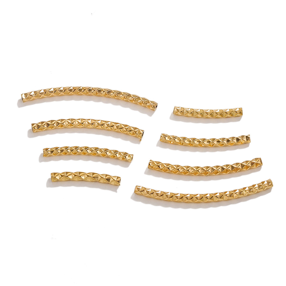 60 pcs/bag Stainless Steel Faceted Threaded Elbows DIY Accessories