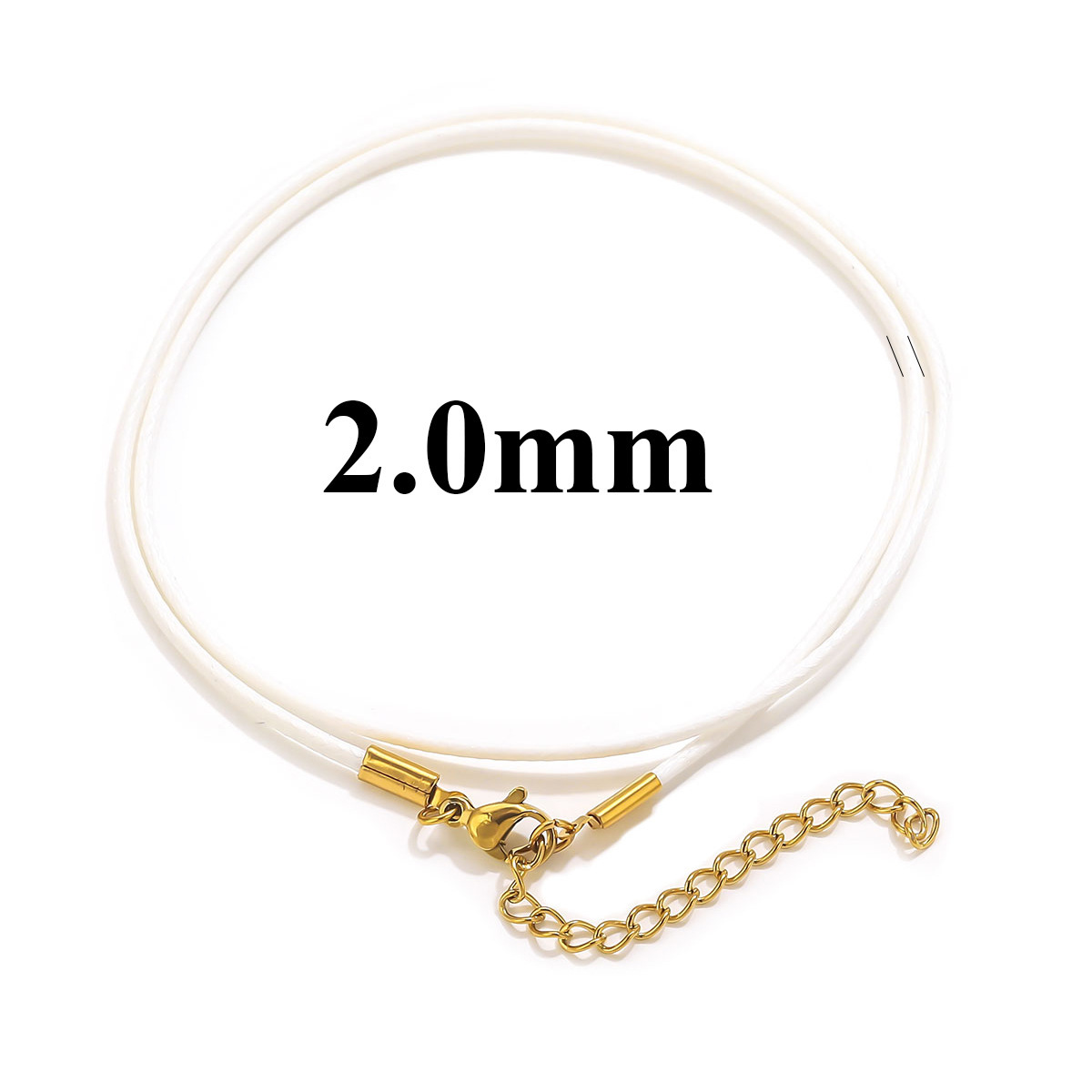 50 pcs/bag Stainless Steel Wax Cord Adjustable Necklace DIY Accessory