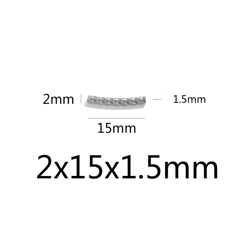 60 pcs/bag Stainless Steel Faceted Threaded Elbows DIY Accessories