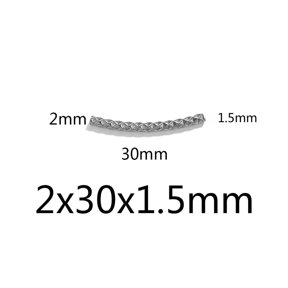 60 pcs/bag Stainless Steel Faceted Threaded Elbows DIY Accessories