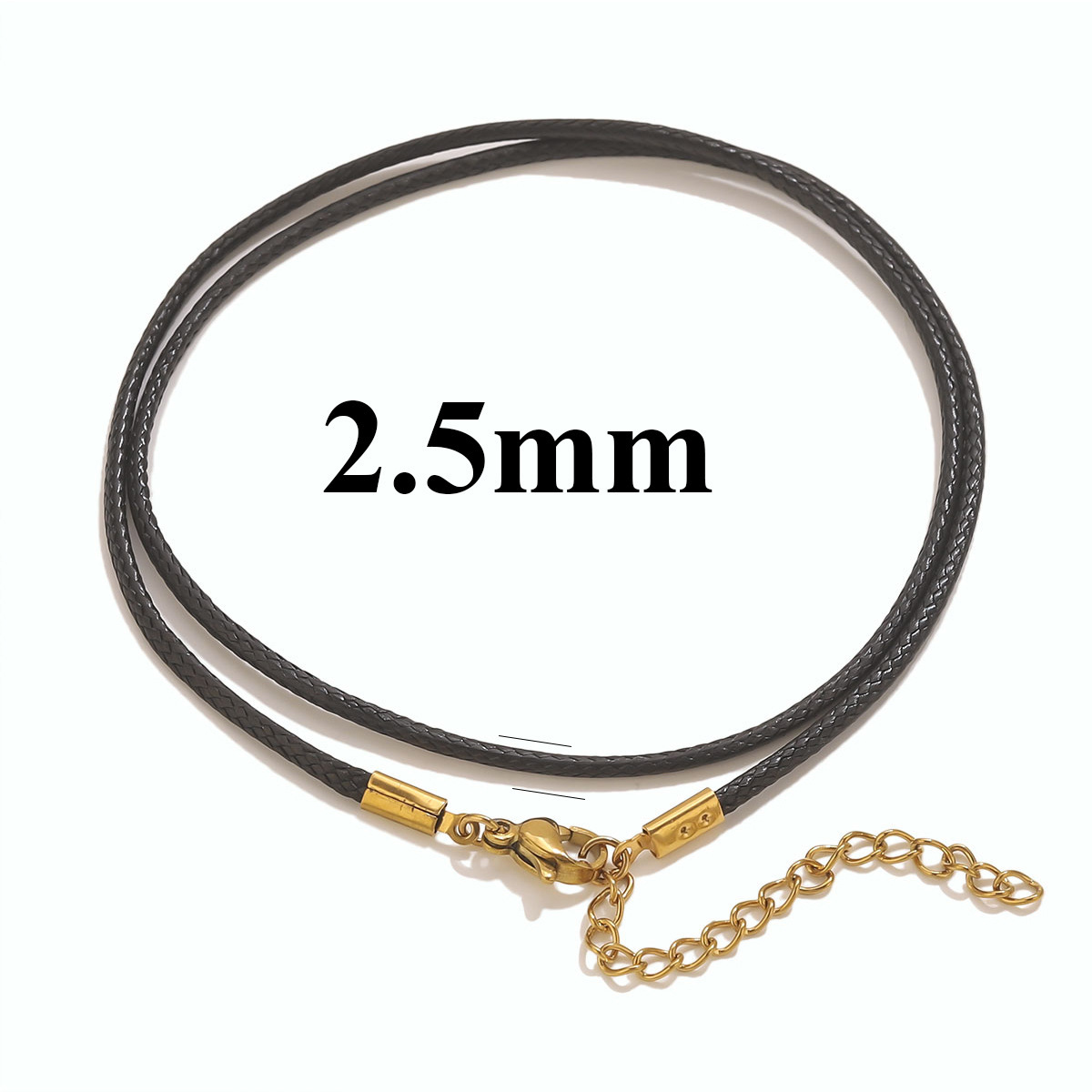 50 pcs/bag Stainless Steel Wax Cord Adjustable Necklace DIY Accessory