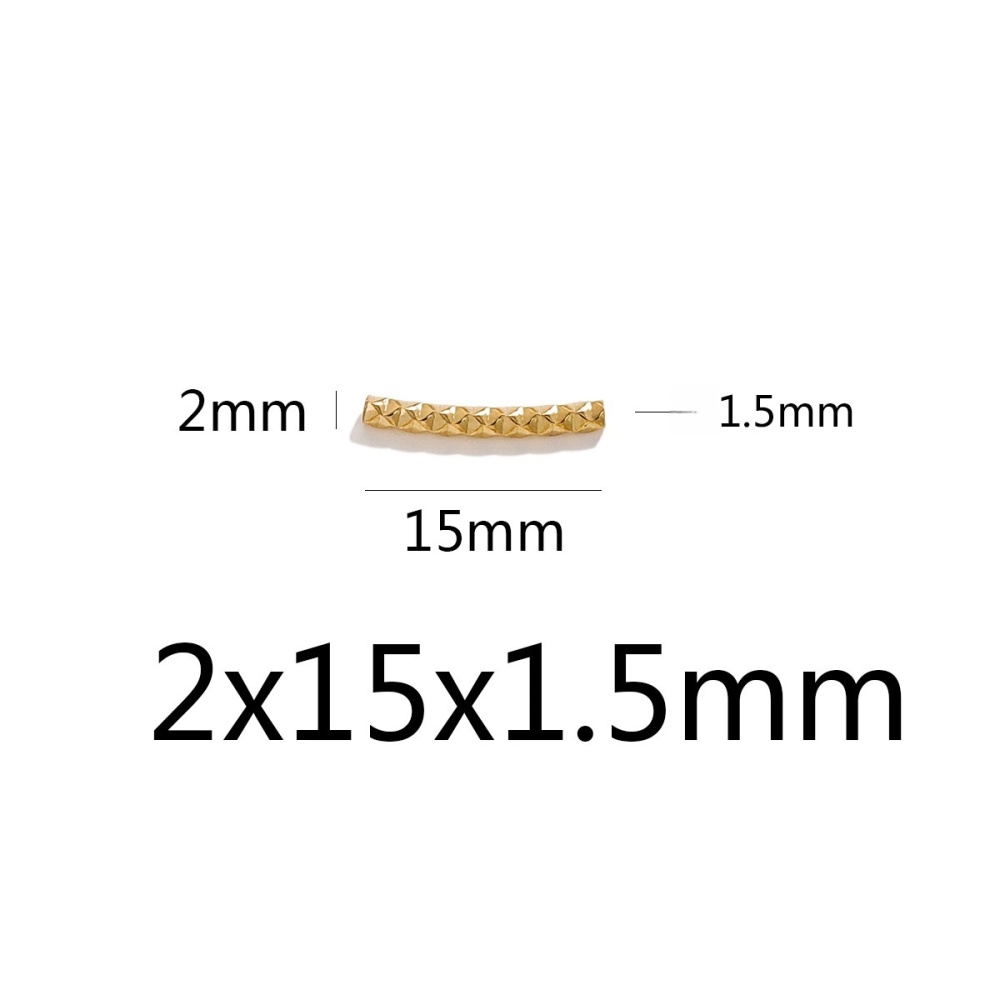 60 pcs/bag Stainless Steel Faceted Threaded Elbows DIY Accessories