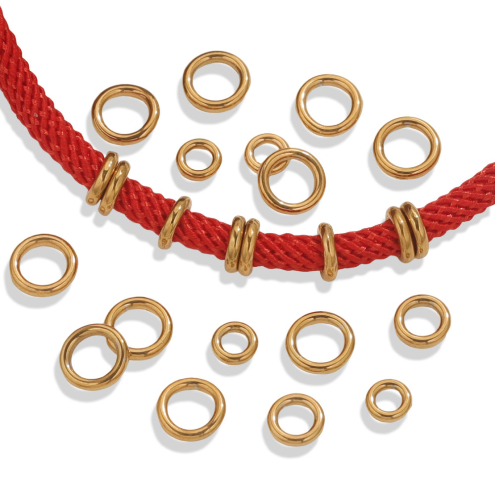 200 pcs/bag Stainless Steel Closed Rings in Various Sizes, DIY Accessories