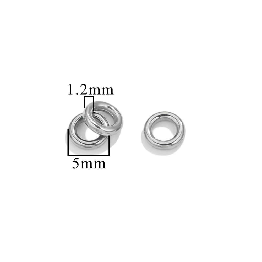 200 pcs/bag Stainless Steel Closed Rings in Various Sizes, DIY Accessories