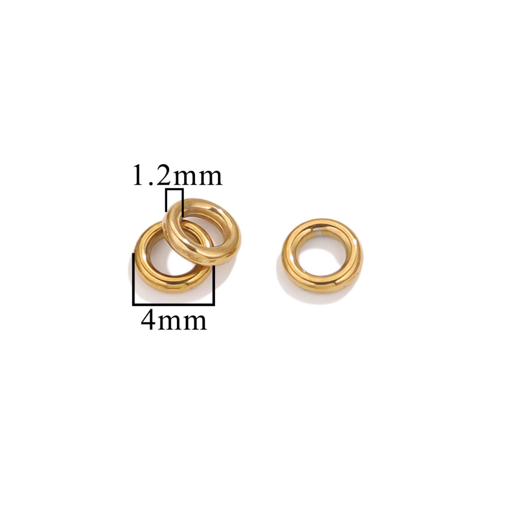 200 pcs/bag Stainless Steel Closed Rings in Various Sizes, DIY Accessories