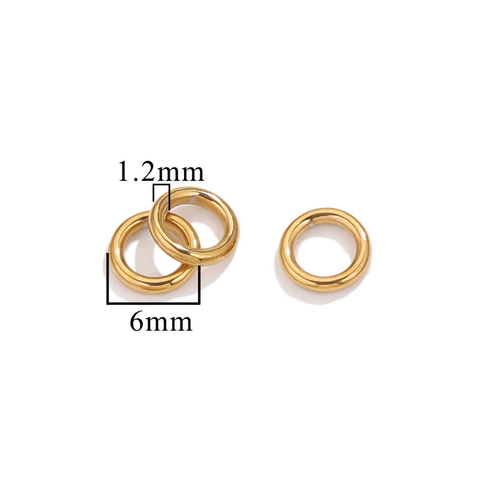 200 pcs/bag Stainless Steel Closed Rings in Various Sizes, DIY Accessories