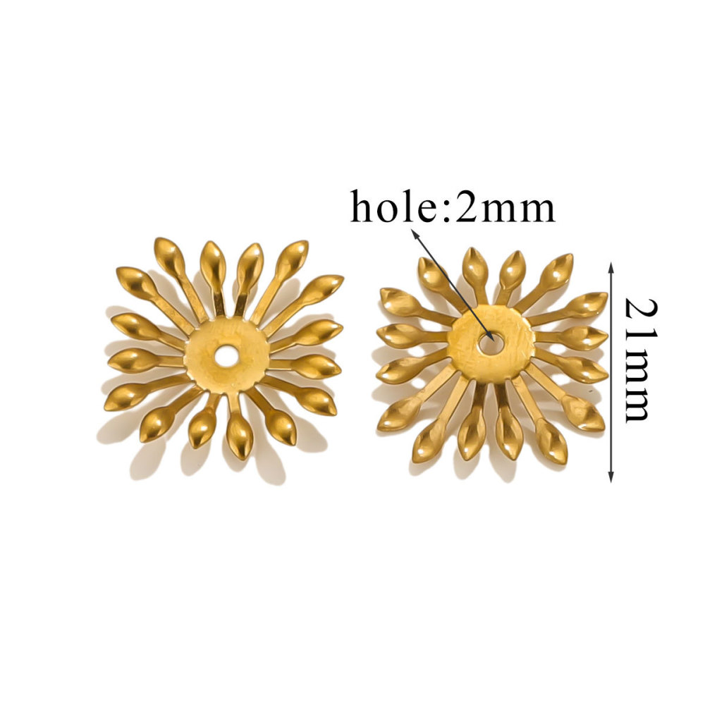 200 pcs/bag Stainless Steel Petal Bead Caps and Receptacle Beads DIY Accessories