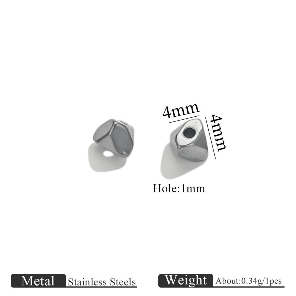 50 pcs/bag Stainless Steel Shaped Spacer Beads DIY Accessories