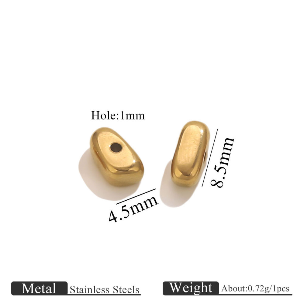 50 pcs/bag Stainless Steel Shaped Spacer Beads DIY Accessories
