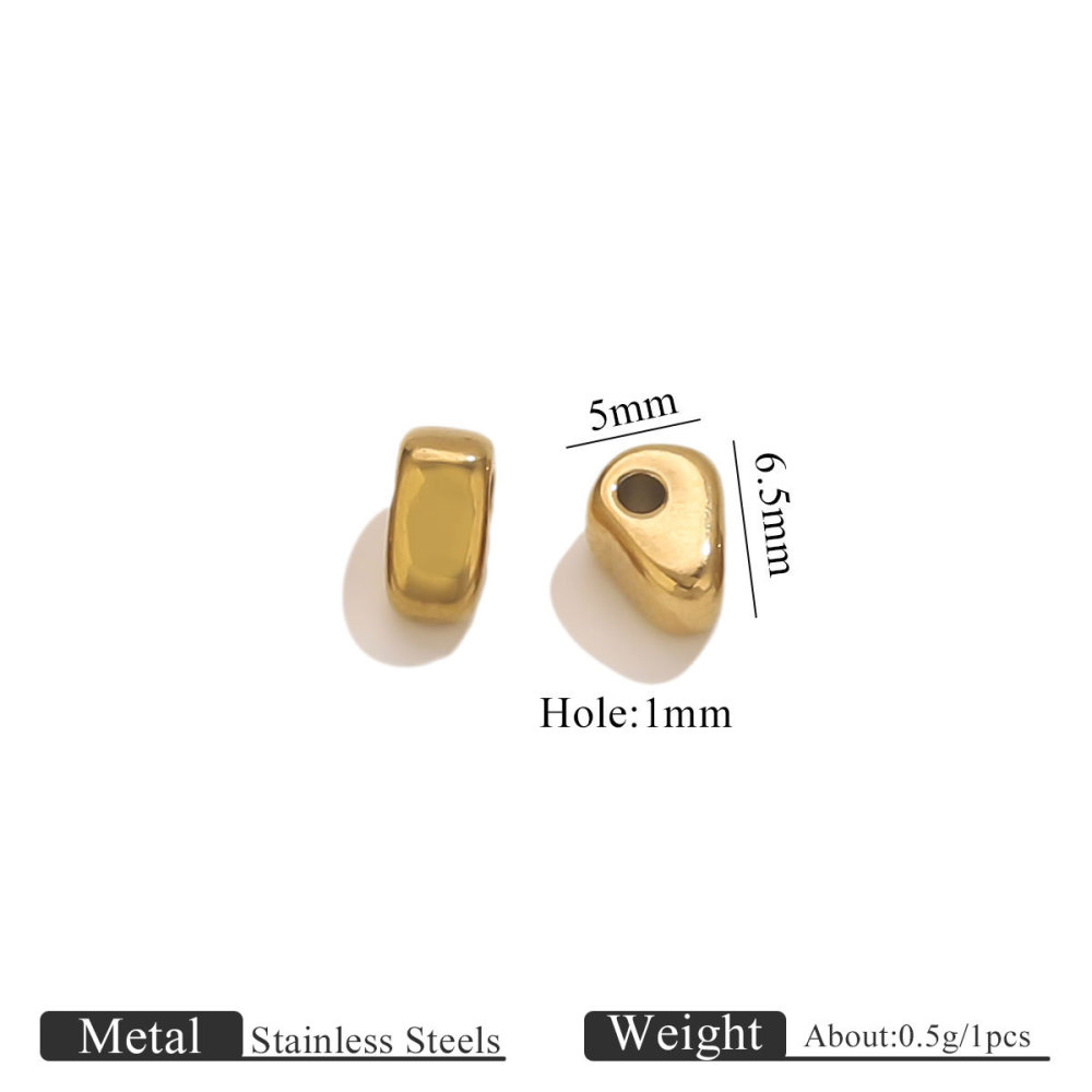 50 pcs/bag Stainless Steel Shaped Spacer Beads DIY Accessories