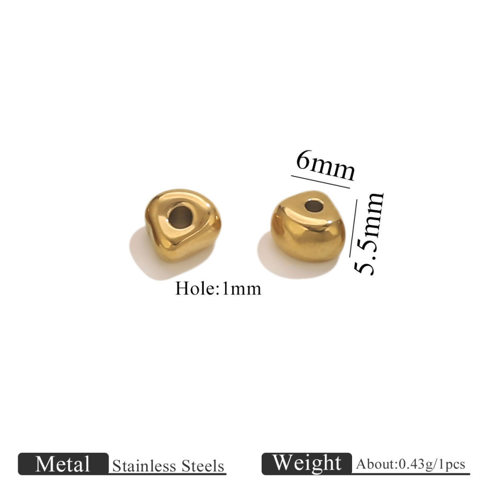50 pcs/bag Stainless Steel Shaped Spacer Beads DIY Accessories
