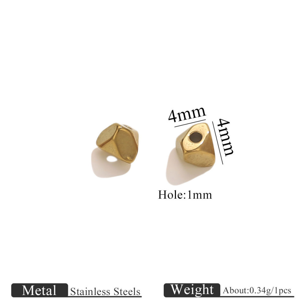 50 pcs/bag Stainless Steel Shaped Spacer Beads DIY Accessories