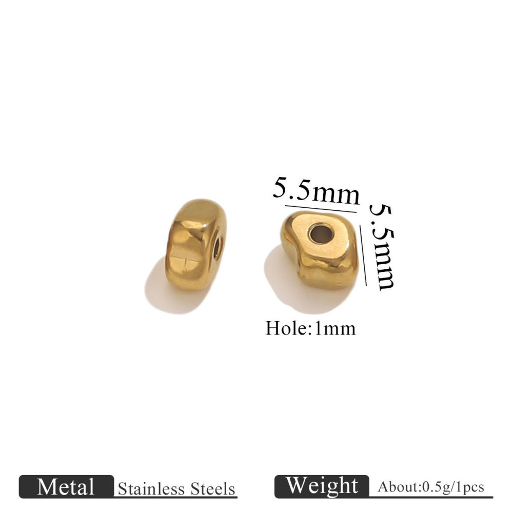 50 pcs/bag Stainless Steel Shaped Spacer Beads DIY Accessories