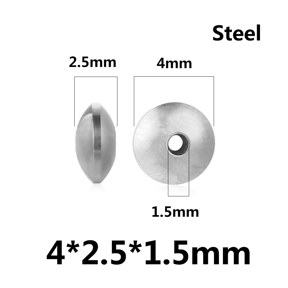 200 pcs/bag Stainless Steel UFO Beads DIY Accessories