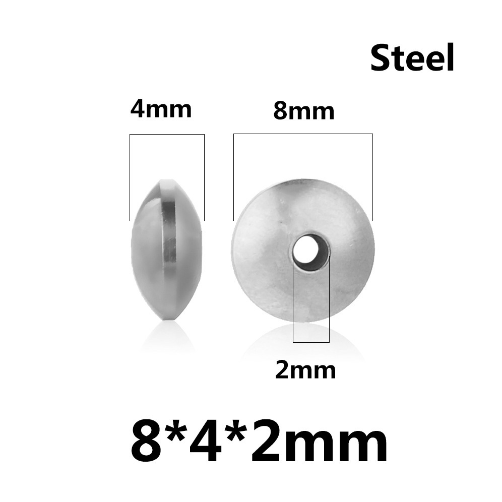 200 pcs/bag Stainless Steel UFO Beads DIY Accessories