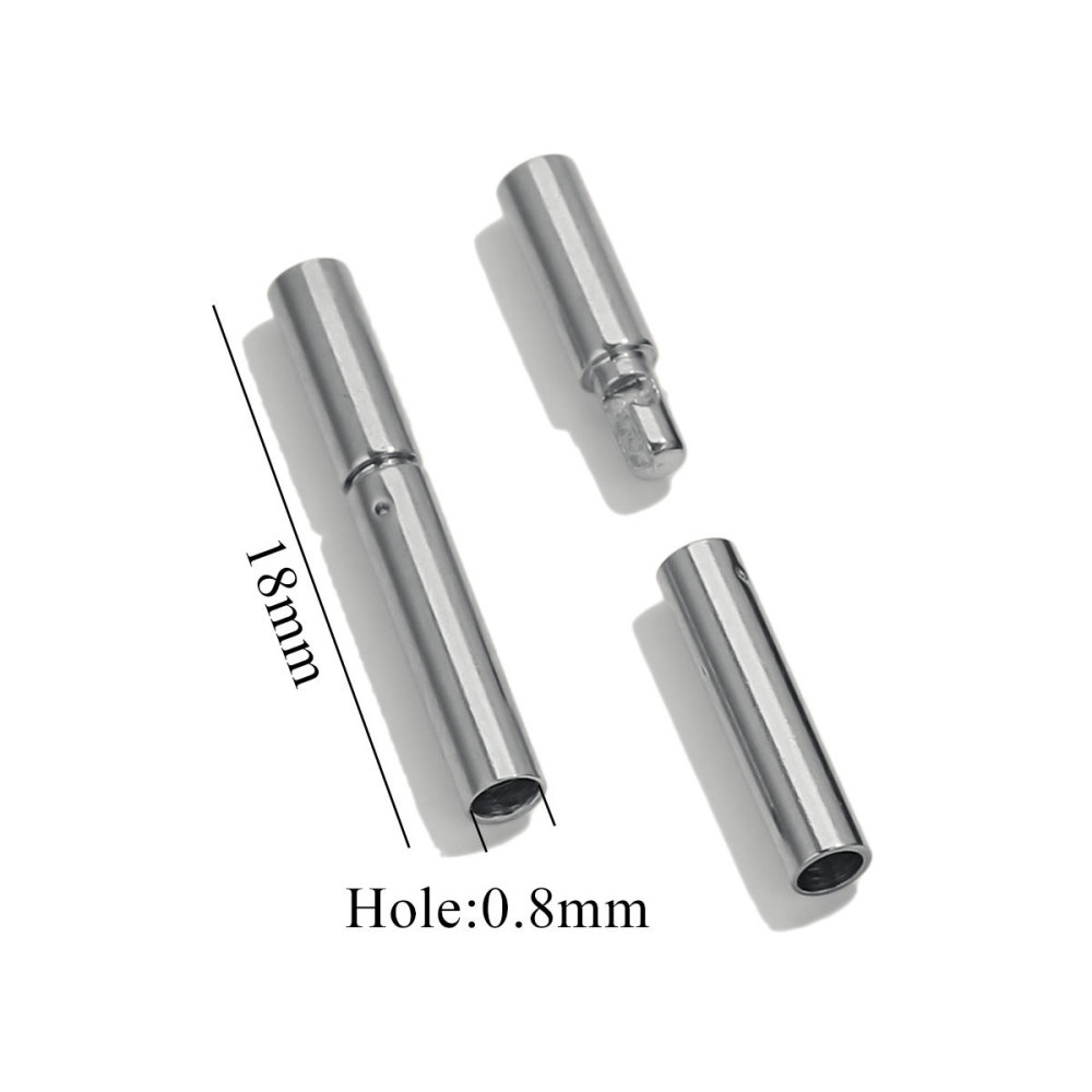 20 pcs/bag Stainless Steel Long Round Swivel Buckle DIY Accessory