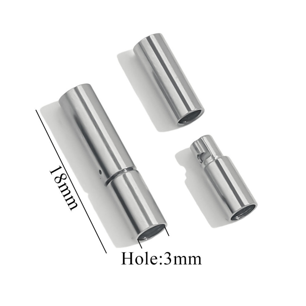 20 pcs/bag Stainless Steel Long Round Swivel Buckle DIY Accessory