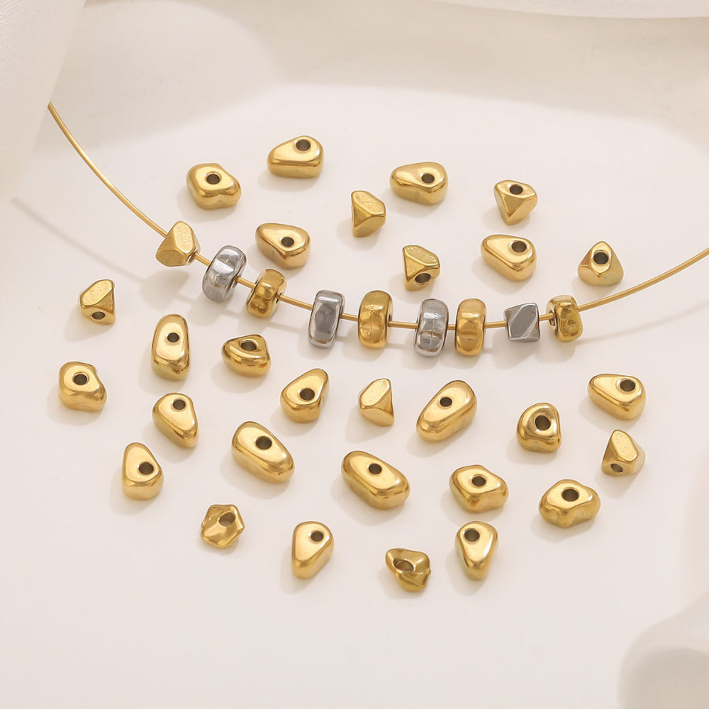 50 pcs/bag Stainless Steel Shaped Spacer Beads DIY Accessories