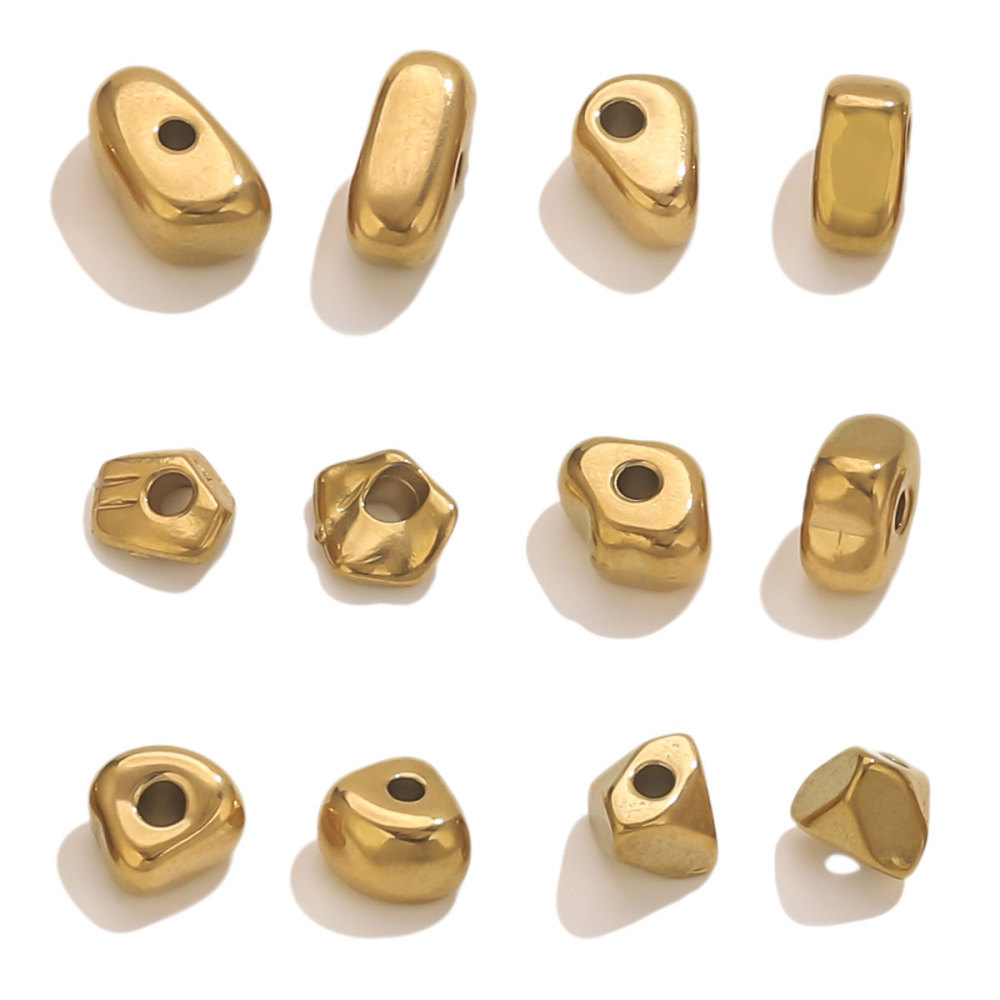 50 pcs/bag Stainless Steel Shaped Spacer Beads DIY Accessories