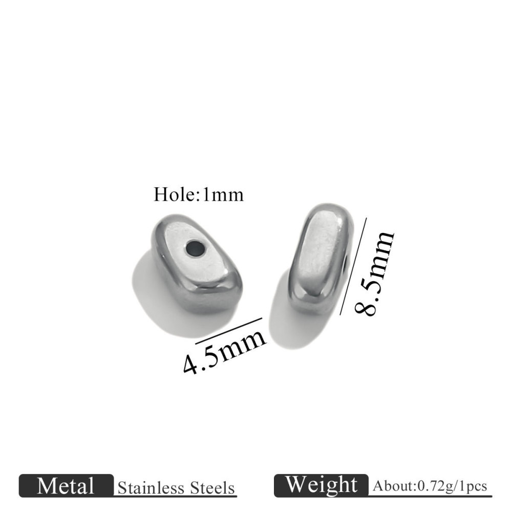 50 pcs/bag Stainless Steel Shaped Spacer Beads DIY Accessories