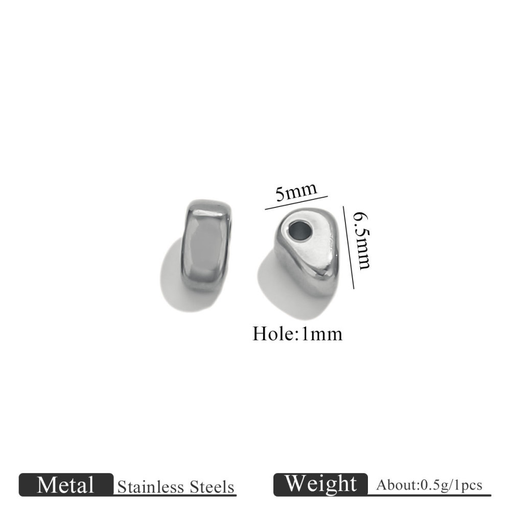50 pcs/bag Stainless Steel Shaped Spacer Beads DIY Accessories