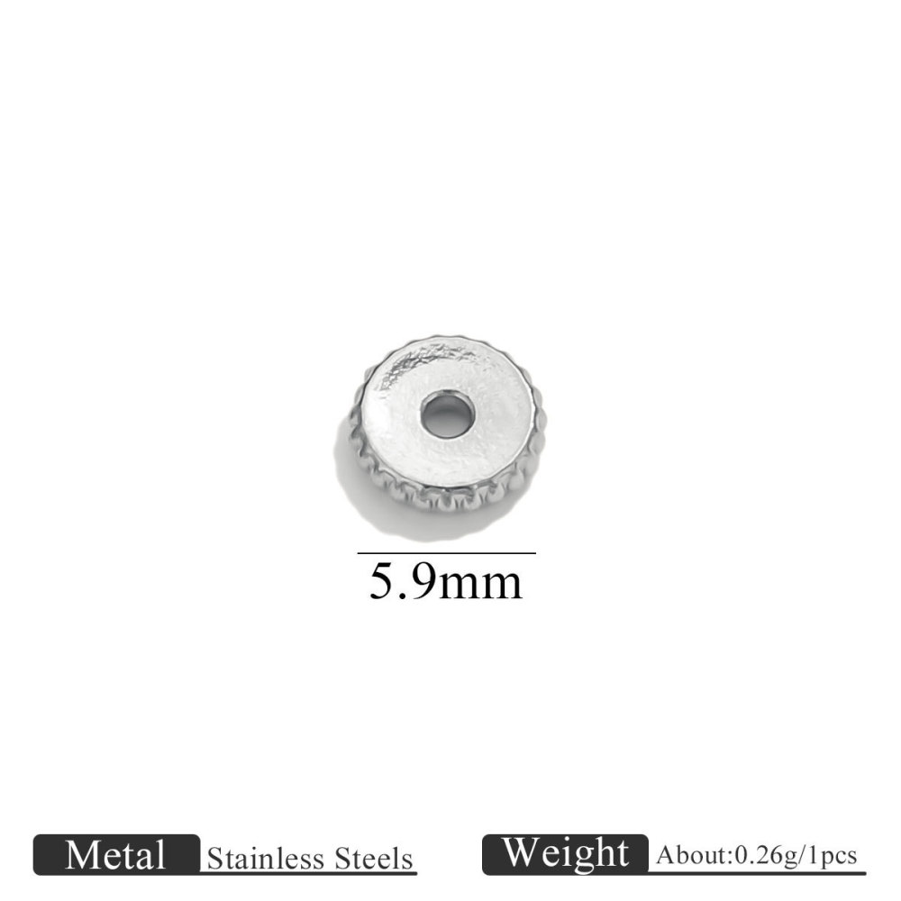 100 pcs/bag Stainless Steel 3D Bead Receptacle Spacers DIY Accessories
