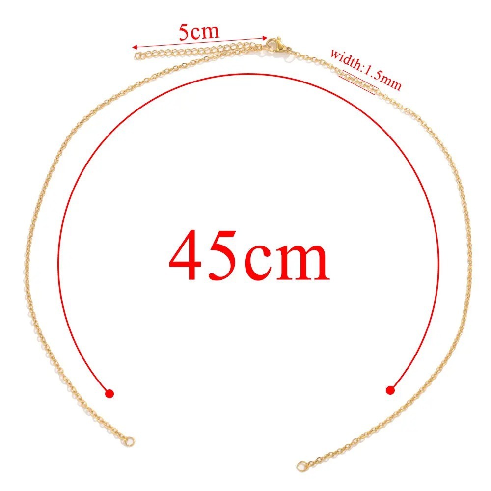 20 pcs/bag Stainless Steel Adjustable Bracelet Necklace Semi-Finished DIY Accessories