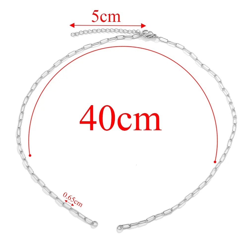 20 pcs/bag Stainless Steel Adjustable Bracelet Necklace Semi-Finished DIY Accessories