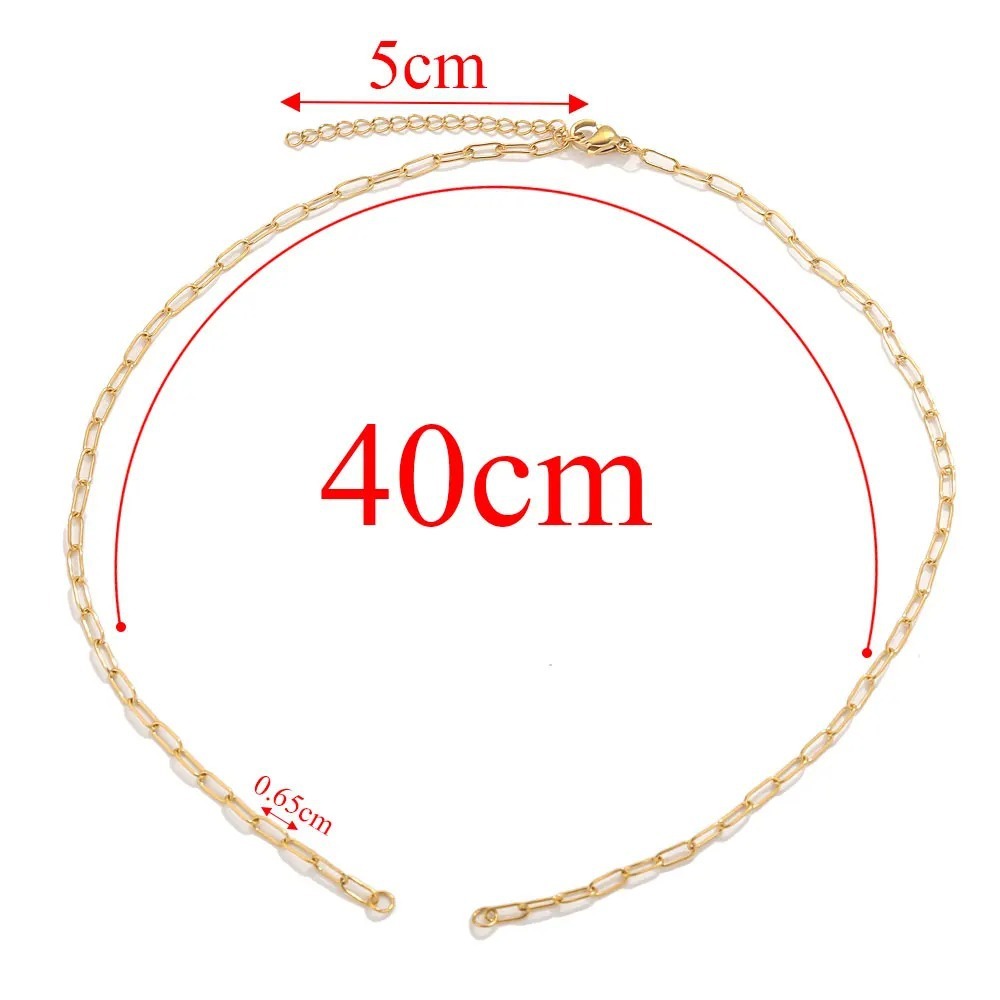 20 pcs/bag Stainless Steel Adjustable Bracelet Necklace Semi-Finished DIY Accessories