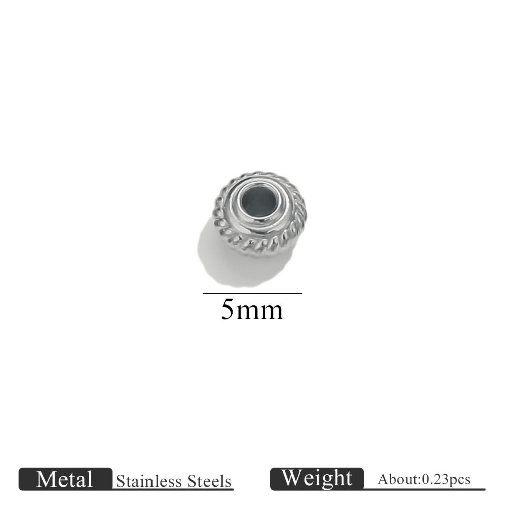 100 pcs/bag Stainless Steel 3D Bead Receptacle Spacers DIY Accessories