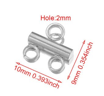 50 pcs/bag Stainless Steel Multi-hole Connector Pendant DIY Accessory