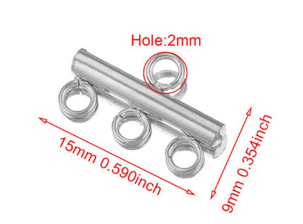 50 pcs/bag Stainless Steel Multi-hole Connector Pendant DIY Accessory