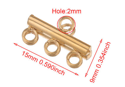 50 pcs/bag Stainless Steel Multi-hole Connector Pendant DIY Accessory