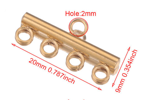 50 pcs/bag Stainless Steel Multi-hole Connector Pendant DIY Accessory