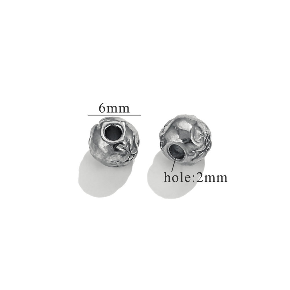 100 pcs/bag Stainless Steel Baroque Spacer Beads DIY Accessories