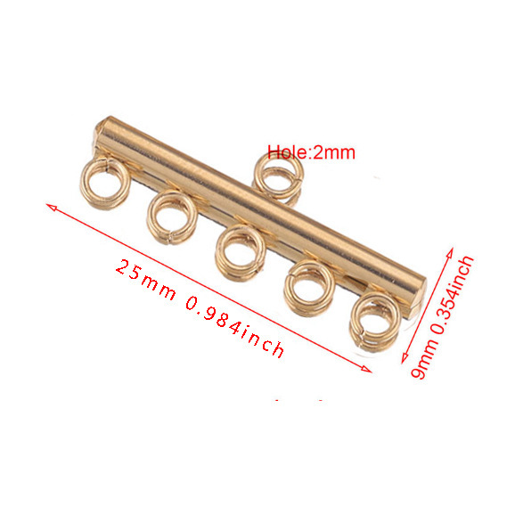 50 pcs/bag Stainless Steel Multi-hole Connector Pendant DIY Accessory