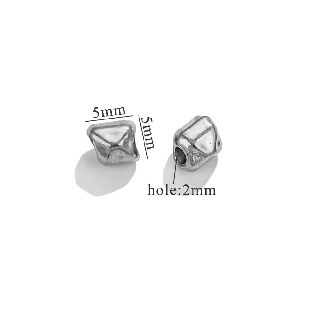 100 pcs/bag Stainless Steel Baroque Spacer Beads DIY Accessories