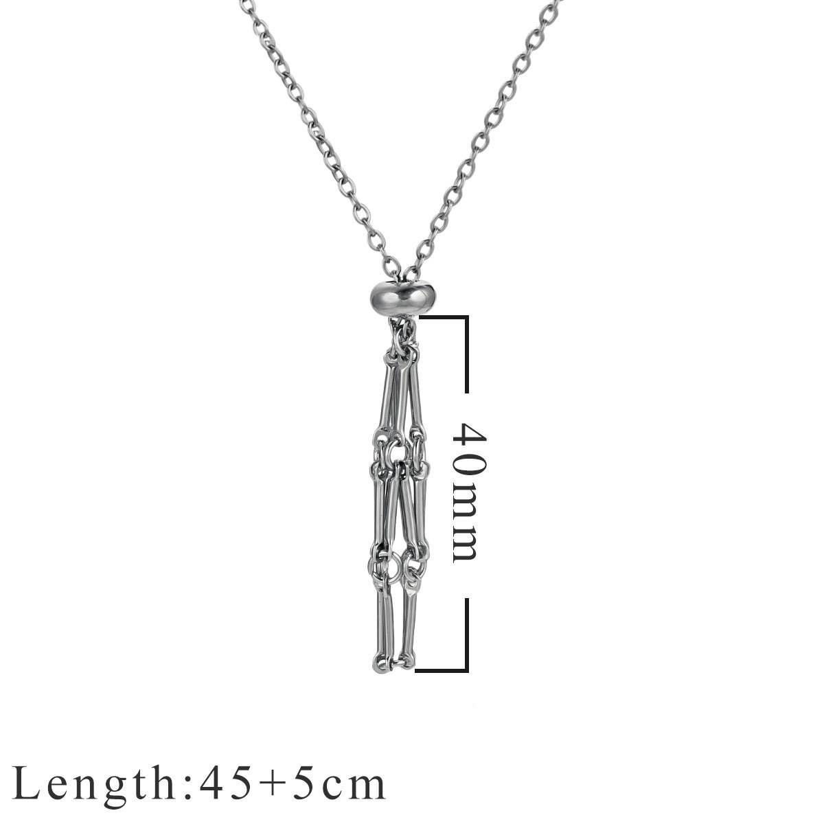 5 pcs/bag Stainless Steel Bamboo Net Necklace DIY Accessory
