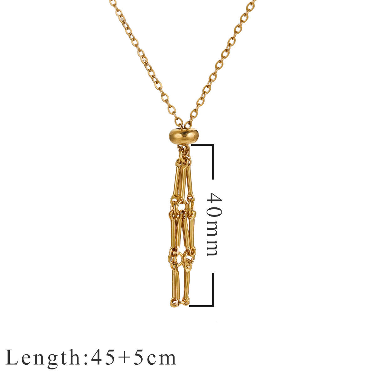 5 pcs/bag Stainless Steel Bamboo Net Necklace DIY Accessory