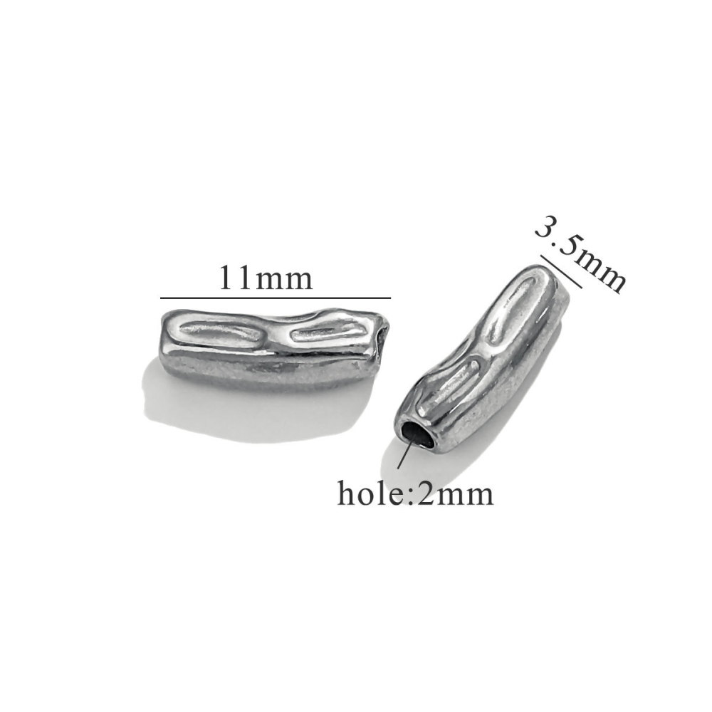 100 pcs/bag Stainless Steel Baroque Spacer Beads DIY Accessories